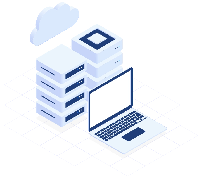 Home 7 shared hosting isometric