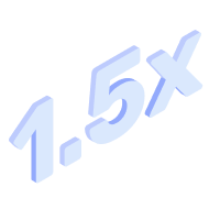 Shared Hosting 1 1 5x faster icon